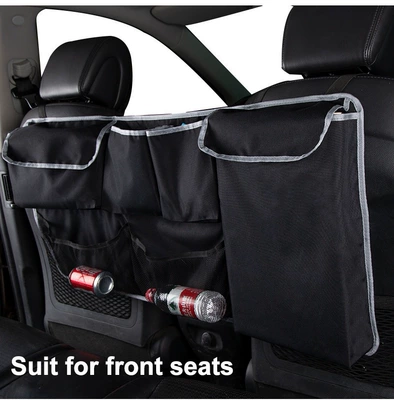 Car storage bag/box Multifunctional Organizer, Foldable Seat - cloth-bag-type-with-mesh-pocket-10045cm