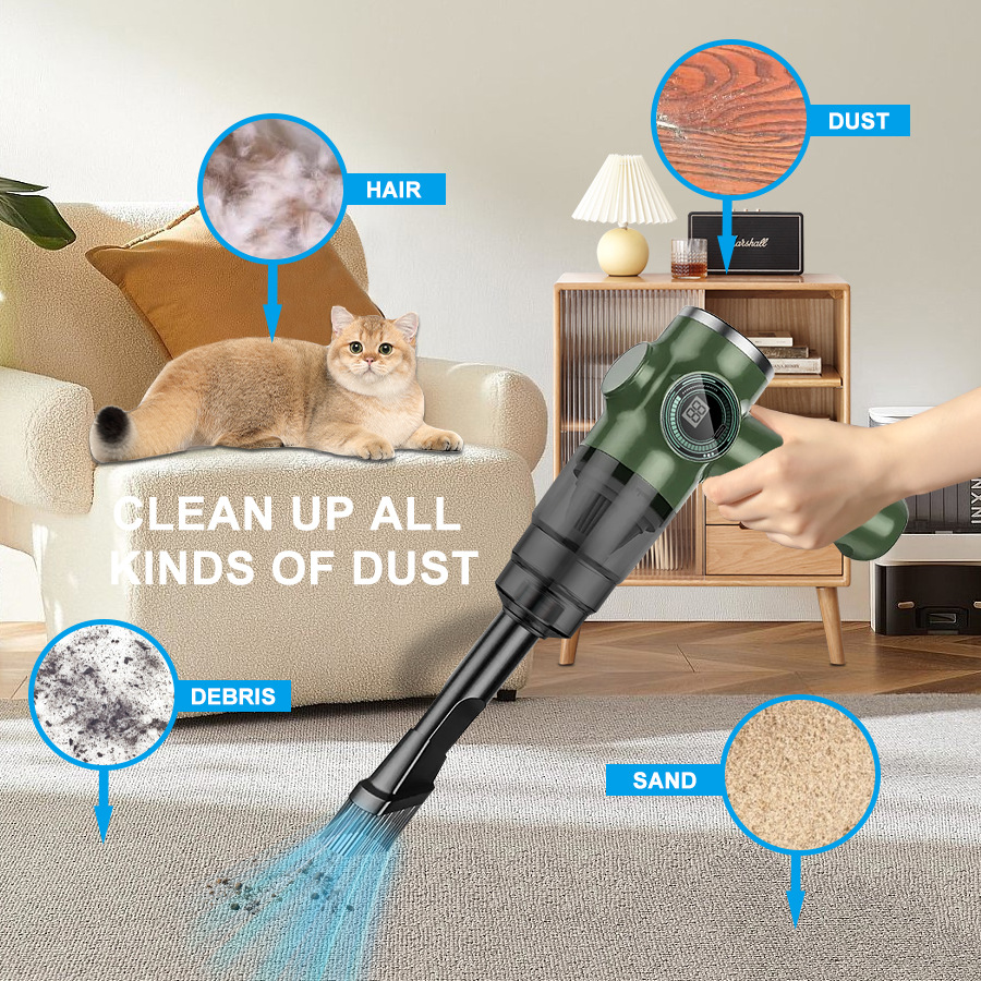 Factory Direct Supply Cross-Border Hot-Selling Car Vacuum Cleaner Wireless Charging Model Dust Remover Trade Model Handheld Vacuum Cleaner