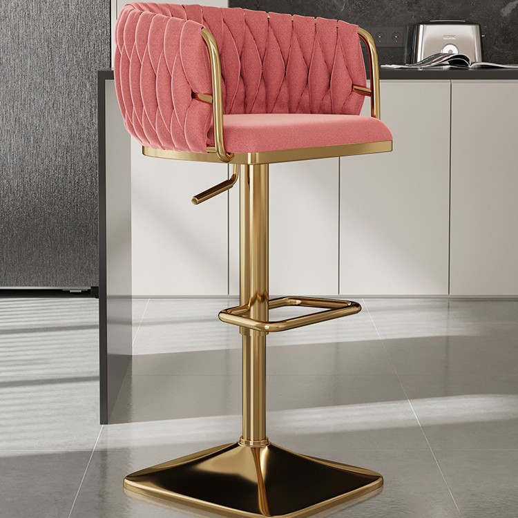 Silla de bar giratoria alta, silla de bar con envío gratuito, silla de bar de alta gama, delante, silla alta de moda, taburete de bar image 28