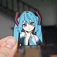 二次元初音未来珐琅别针仿珐琅闪粉女孩金属徽章背包装饰品别针