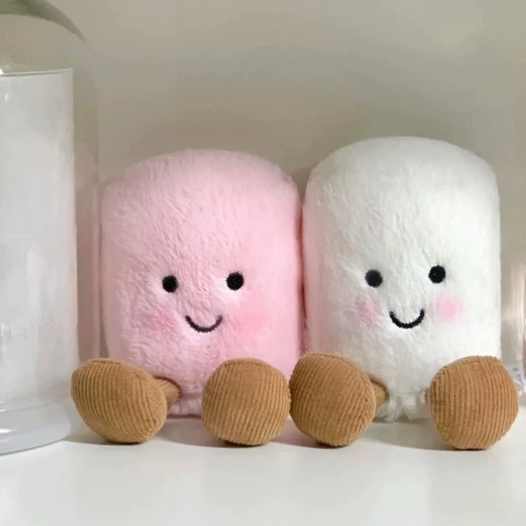 Новые забавные пары пакетов из зефира подвесные украшения плюшевые игрушки брелок подарок на день рождения