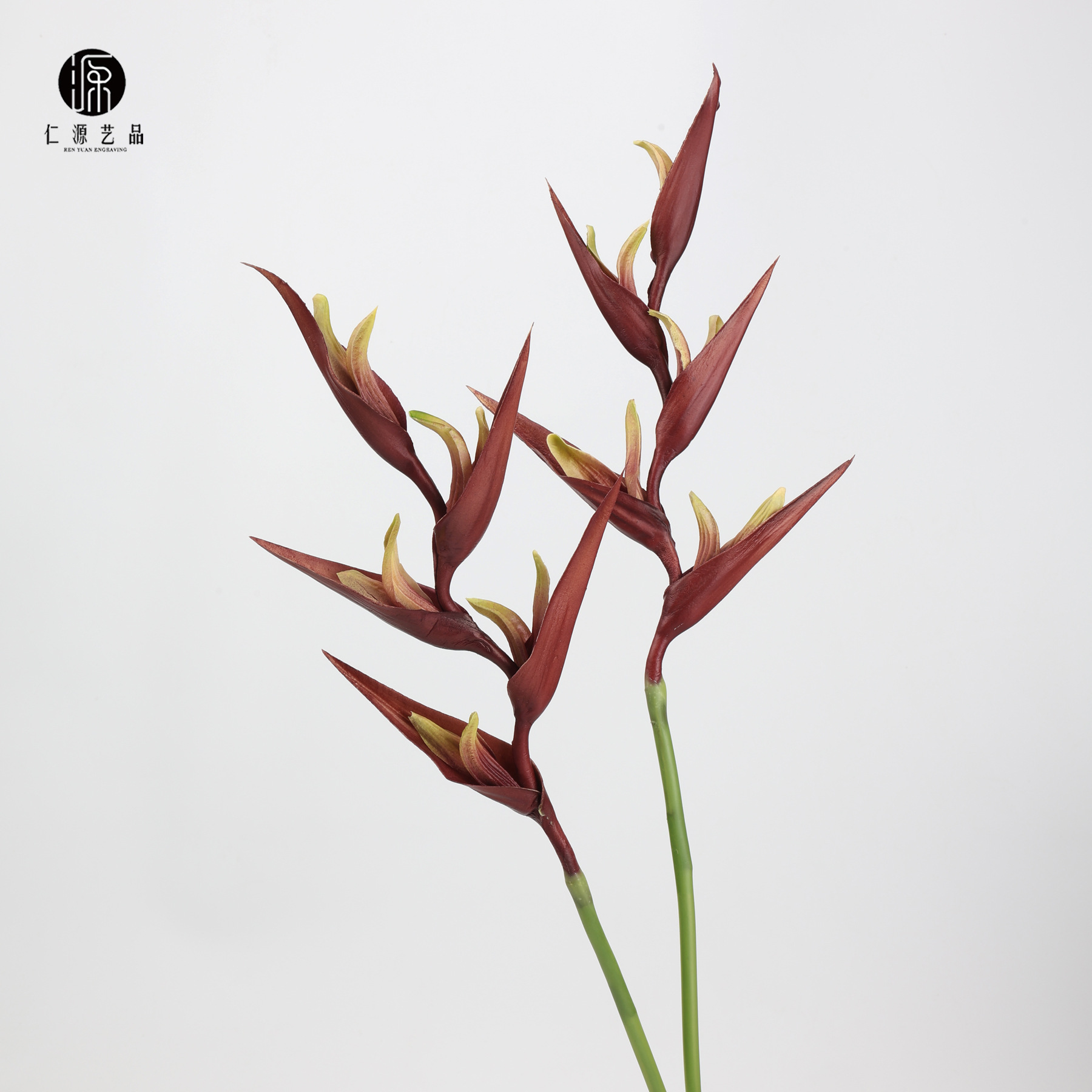 Fábrica directa de oro ala escorpión plátano de cola de imitación de flores accesorios de plantas grúa fuego pájaros plátano decoración accesorios para el hogar