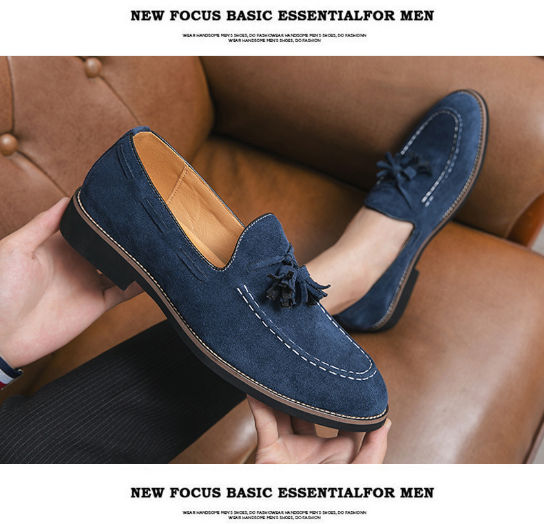Mocassini da uomo in tinta unita con superficie brillante, stile coreano, scarpe casual da ufficio in pelle di grandi dimensioni per uomo_voghion.com