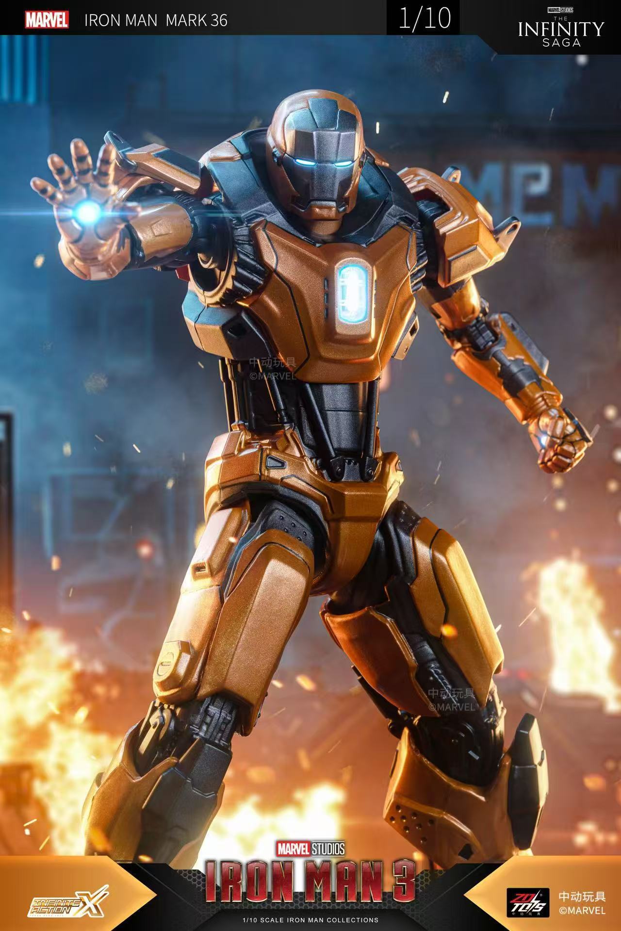 Nuevos juguetes de movimiento Iron Man MK24 tanque de máquina de soja hecha a mano Marvel articulaciones móviles regalos genuinos para niños