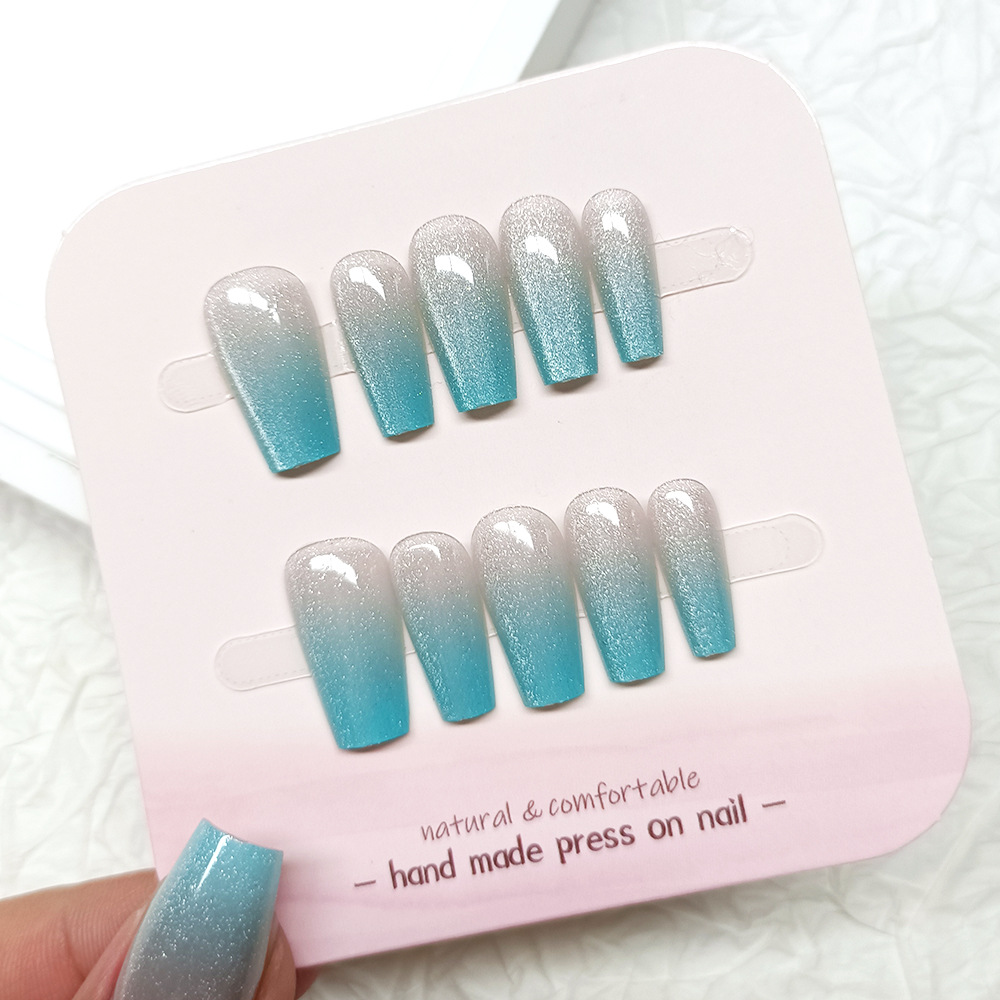 Diez piezas de piezas de uñas de alta calidad hecha a mano, Douyin Xiaohongshu, parche de uñas de venta caliente, armadura de ojo de gato de cristal image 41