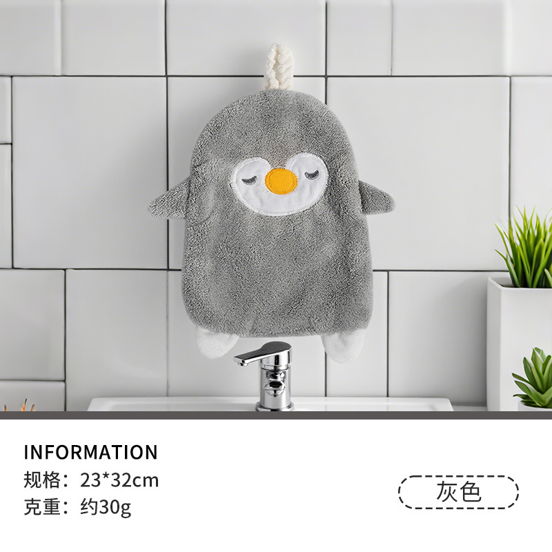 Coral polar toalla de mano creativa colgando toalla de mano Linda toalla absorbente toalla de mano engrosada toalla de mano del hogar al por mayor