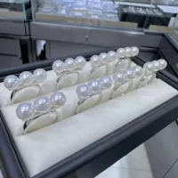 Баланс деревянное кольцо натуральная морская вода жемчуг 7-8 мм стерлингового серебра высокой версии