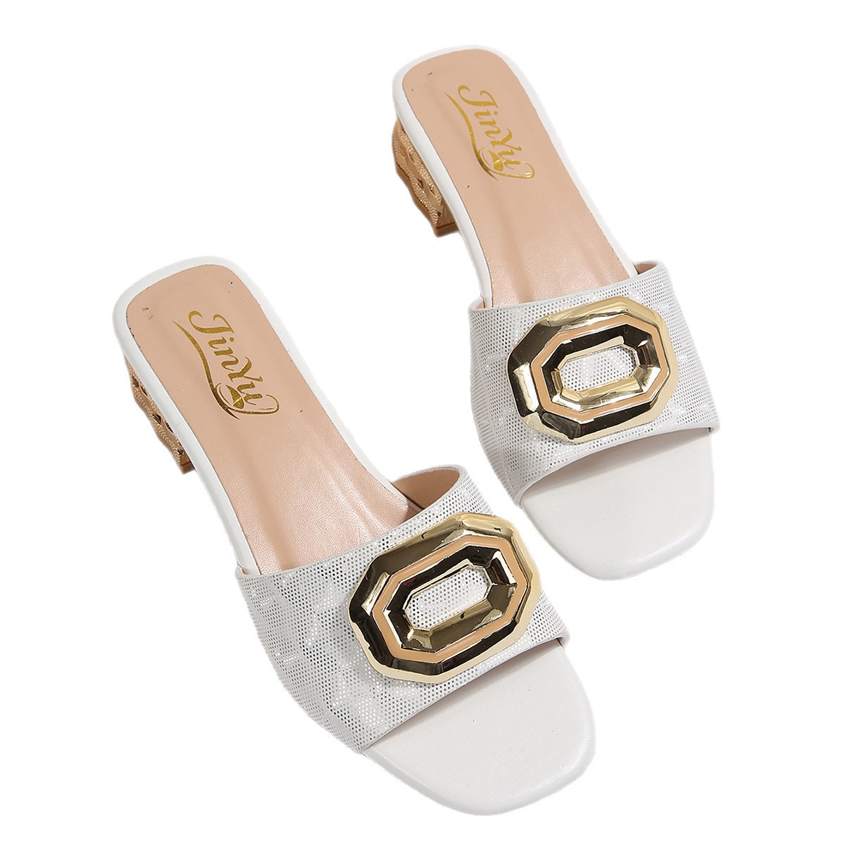 Sandalias de Tacón Alto para Mujer de Cuero Sintético con Puntera Cuadrada y Tacón Grueso para Uso Diario image 5