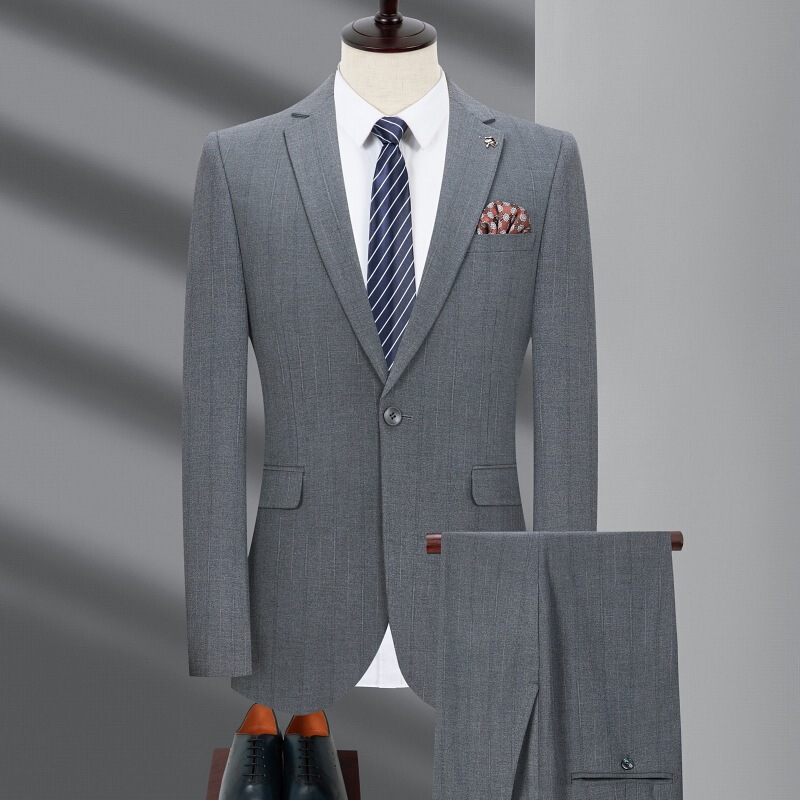Counter High-end Wool Suit suit Men's Dress Executive Business Slim-fit Gentleman Professional Two-piece Wedding Suit