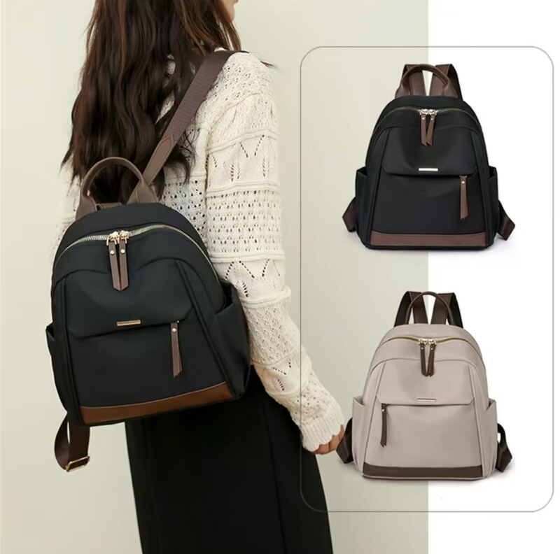 2025 New Women's Backpack Large Capacity Lightweight Casual Travel Backpack Nylon Casual Commuting Student School Bag