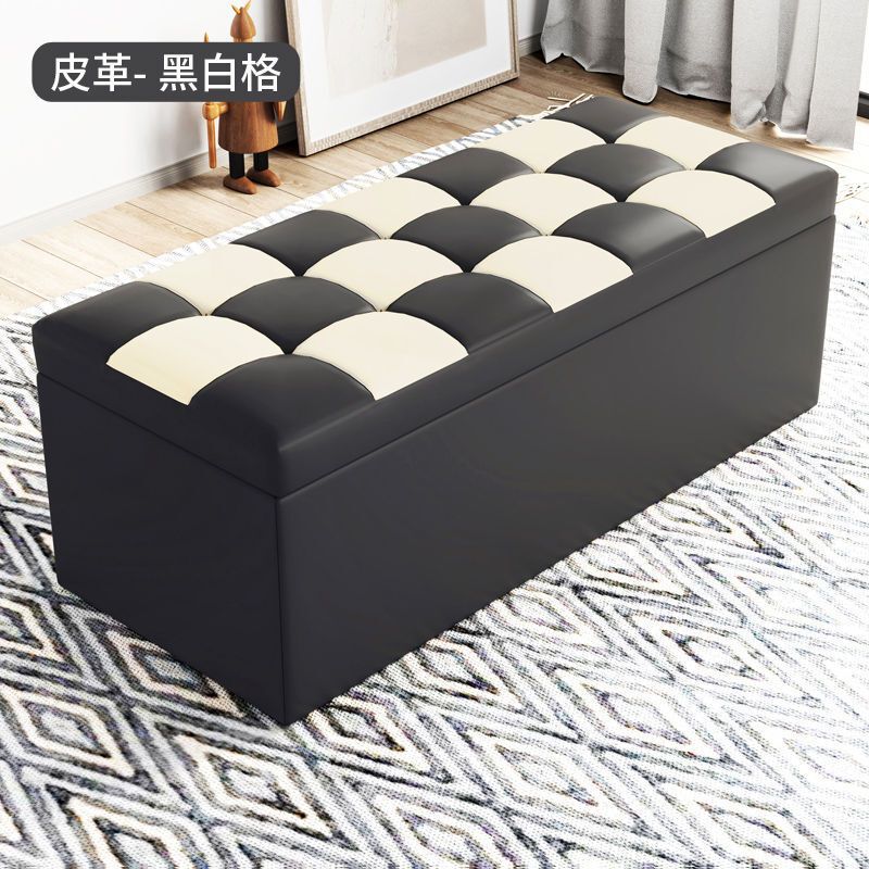 洋服屋の試着室の長いソファーの腰掛けの収納棚の長方形の靴の腰掛けの家の入り口は大人に座ることができます。|undefined