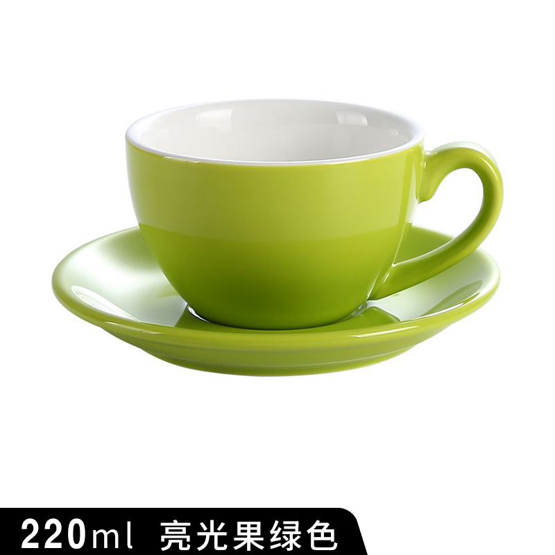 Taza de café de cerámica 220ml estilo europeo pequeño lujo capsicino Mocha taza italiana concentrada taza latte