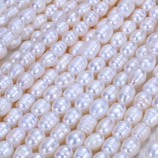 Zhuji freshwater pearl jewelry 9mm m-shaped pearl semi-finished necklace pearl string pearl chain handmade DIY