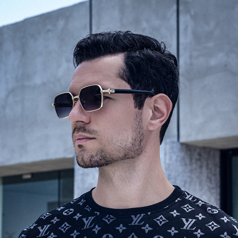 Men's Fashion Geometric Square Sunglasses display picture 3