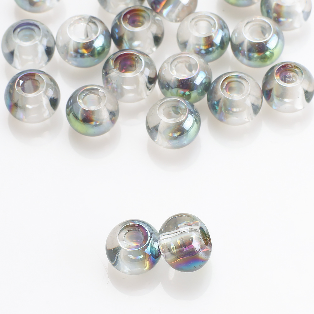 50 PCS/Package 8 * 10mm Hole 3~3.9mm Glass Round Beads display picture 15