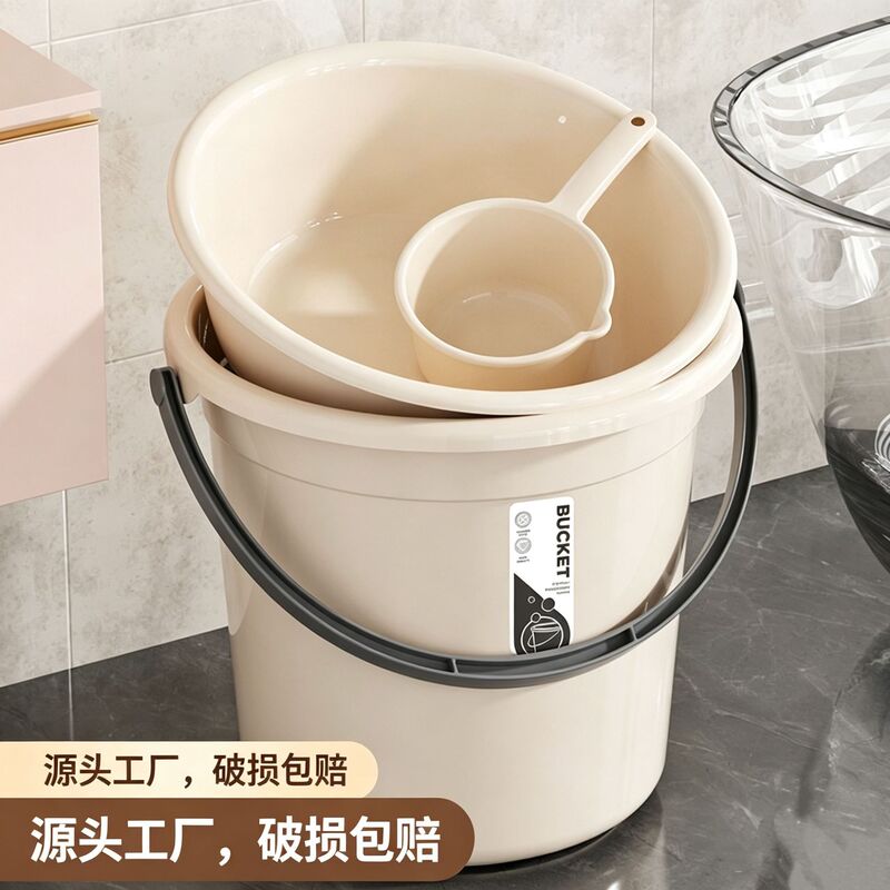 Large Capacity Water Storage Bucket with Lid, Thickened Plastic Bucket for Home Use, Student Dormitory Bucket Set, Foot Soaking and Laundry Bucket Large Capacity Water Storage Bucket with Lid, Thickened Plastic Bucket for Home Use, Student Dormitory Bucket Set, Foot Soaking and Laundry Bucket