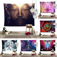 跨境印度曼陀罗瑜伽挂布冥想打坐壁毯房间背景布高清数码印花挂画