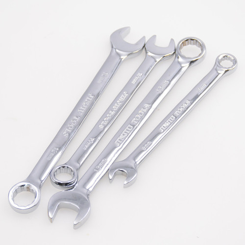 Dual-purpose wrench double-ended wrench mirror dull plum dual-purpose wrench open plum blossom wrench fixed wrench No. 8-10
