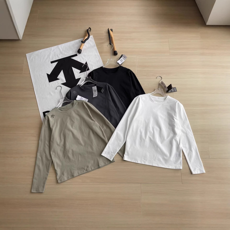 Descent / Di*Te Men's Long Sleeve Round Neck T-Shirt Casual Sports Quick-Dry Base Layer Sports Sweatshirt