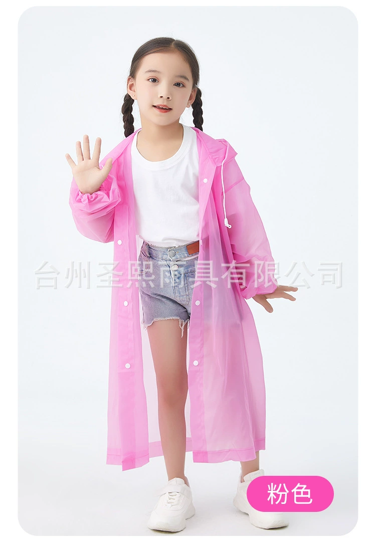 Children's raincoat, handheld multicoloured travel backpack, increased thickness