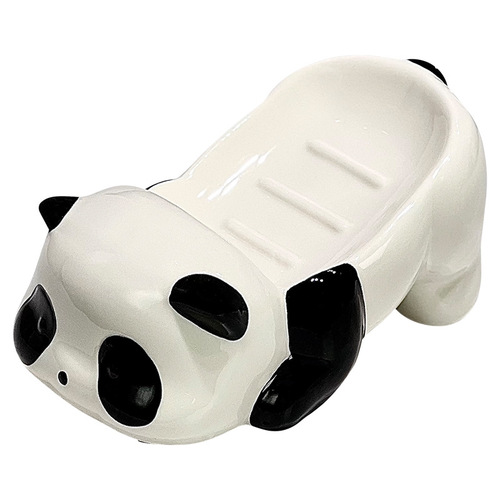 New stylish mid-range ceramic soap dish with drainage hole design, home goods bathroom soap storage without drilling