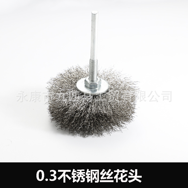 Nueve caballos de alambre de acero abrasivo de nylon seda muebles de palo de rosa pulido y pulido de alambre de acero inoxidable DuPont seda flor cabeza PA612