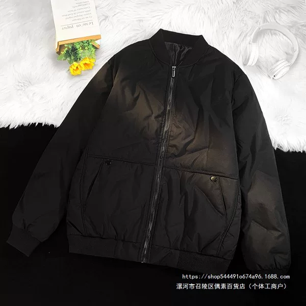 Down-filled cotton jacket, thin winter style, new men's casual jacket, trendy and stylish, suitable for young men, stand-up collar, unisex, versatile cotton coat