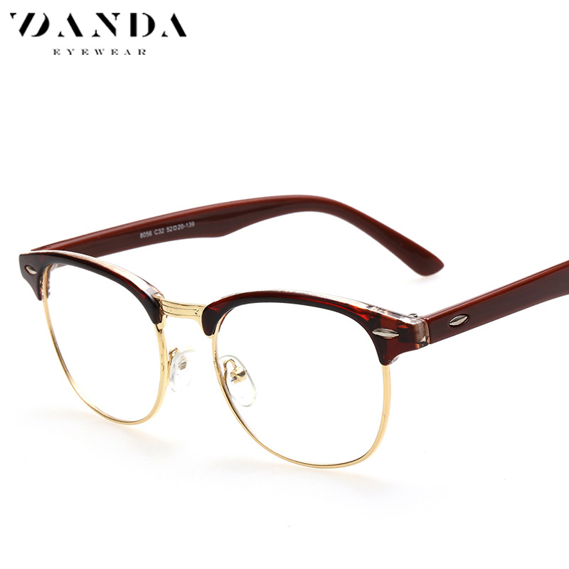 Nueva celebridad en línea mismo estilo gafas lisas caja retro gafas marco 8056 hombres y mujeres mismo estilo gafas lisas al por mayor