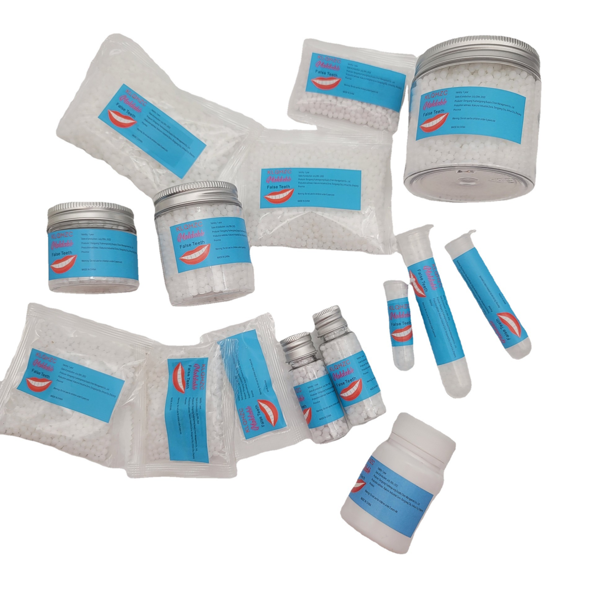 Cross-border DIY dientes falsos accesorios de la mascarada de Halloween sólido teether relleno dientes pegamento agujero relleno dientes falta de pegamento