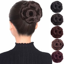 假发女抓夹式九朵花丸子头发包发饰卷发圈新娘头花盘发器短发