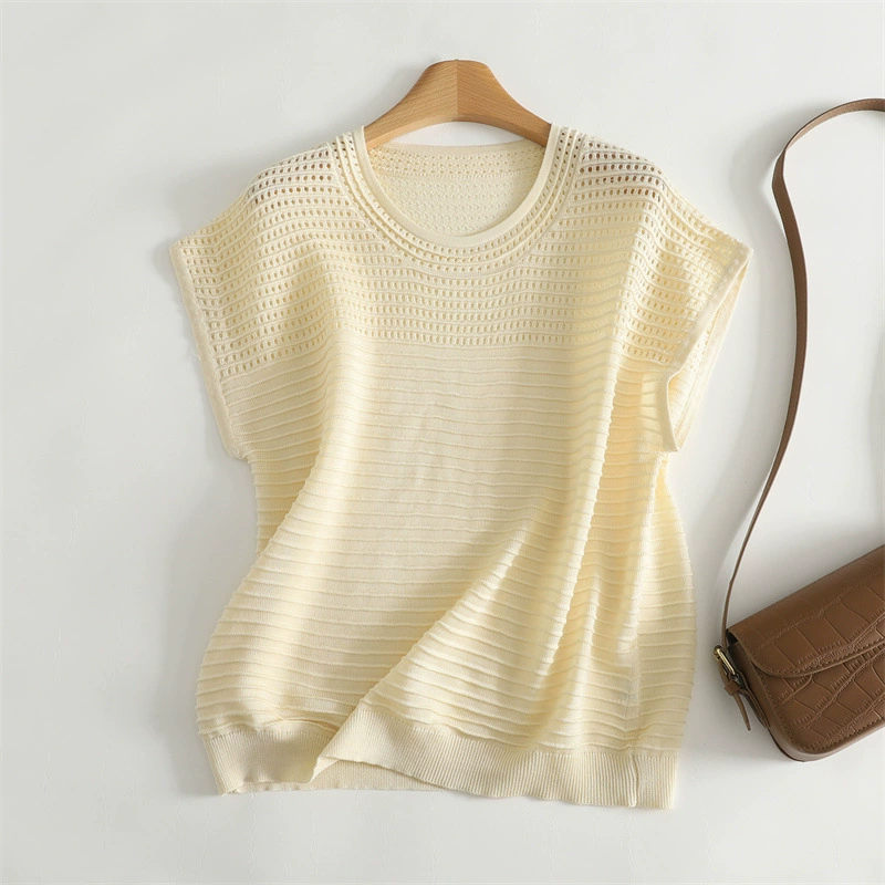 T-shirt, knitted sweater sleevless, elastic vest, plus size