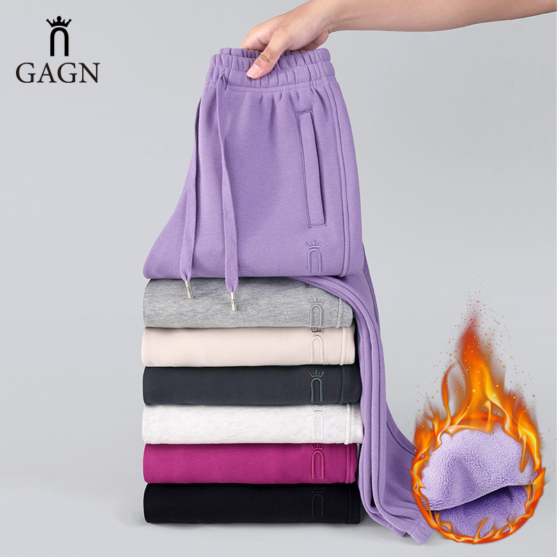 2026 New Autumn and Winter Cotton Drawstring Sweatpants for Women, Loose High-Waisted Harem Pants, Trendy Sports Casual Long Pants