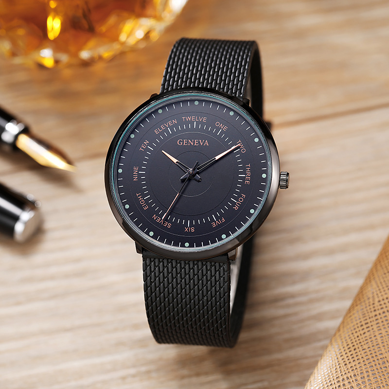 Men's Quartz Watch Minimalist Business Style With Mesh Strap_voghion.com
