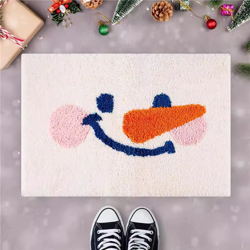 Navidad transfronteriza comercio exterior imitación almohadilla de cachemir lindo dibujos animados almohadilla de baño absorción de agua almohadilla de suelo antisucio