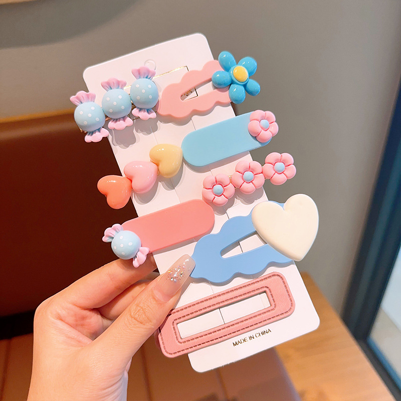 2023 horquilla de frutas para niños Nueva niña linda clip Chica clip flor horquilla accesorios para el cabello no lastiman el cabello