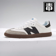 浪新百伦威休闲鞋男德训鞋夏季真皮小白鞋女百搭情侣运动滑板鞋潮