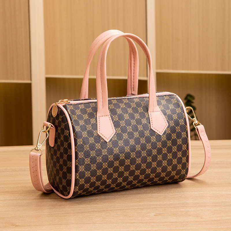 Bolso de mujer 2023 nueva moda casual impresión bolso de mujer Boston bolso de almohada bolso bordado de diamante