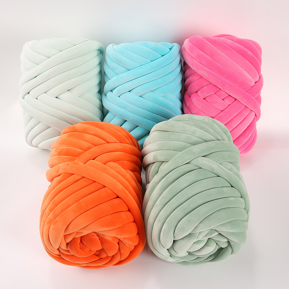 灌芯纱3cm粗天鹅绒水晶绒布条线跨境新品手工DIY包包线抱枕猫窝线