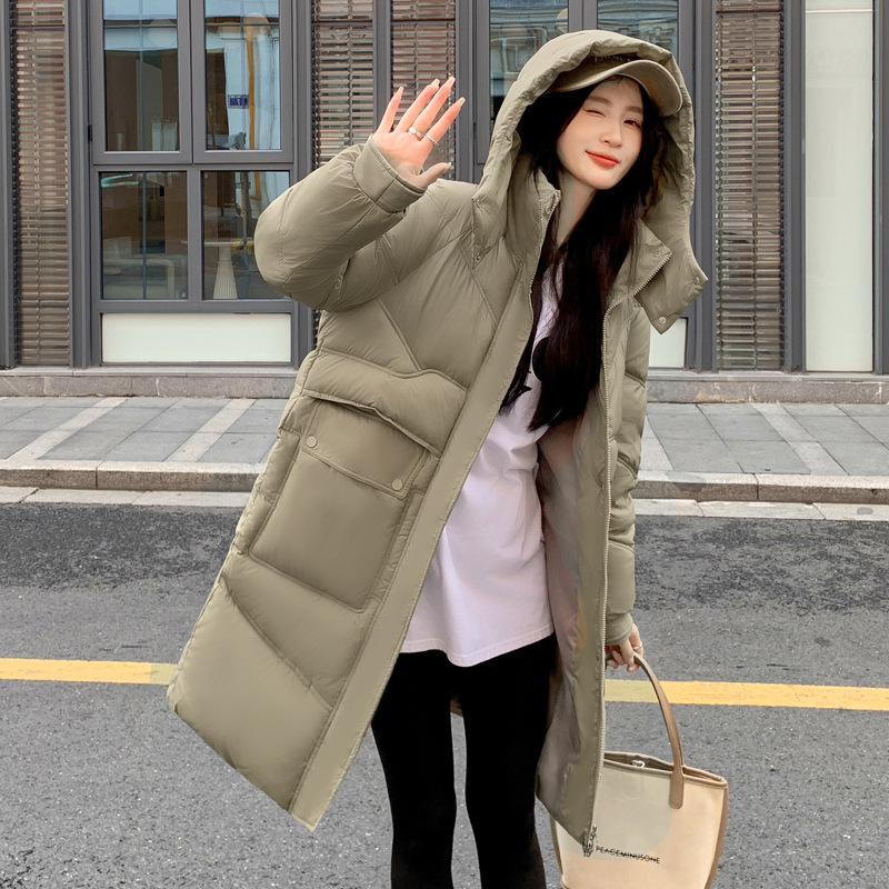Ropa de algodón femenina larga sensación de diseño nicho abrigo de algodón caliente chaqueta de algodón holgada coreana 2024 nuevo abrigo de otoño y invierno image 10
