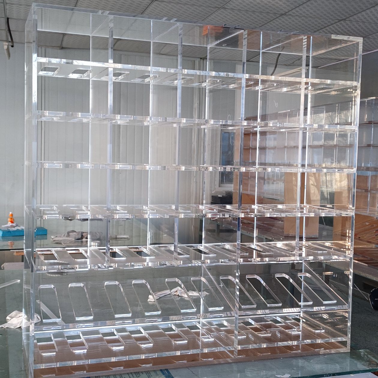 现代简约风透明亚克力酒柜大型有机玻璃展示柜商场多宝阁