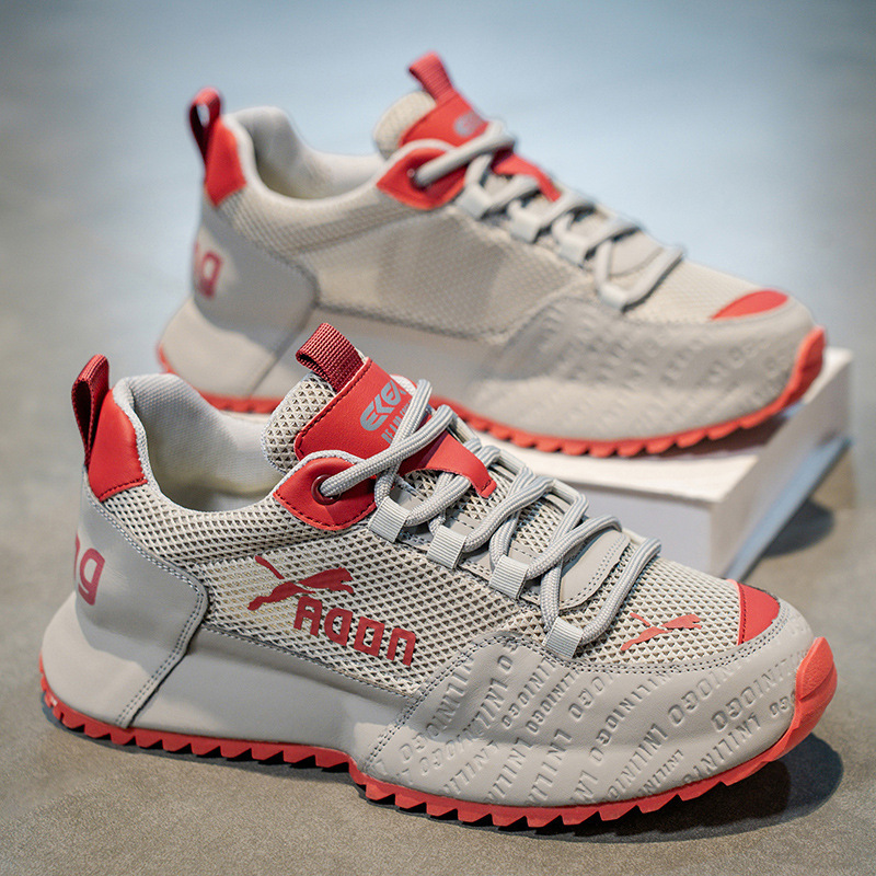 Summer Breathable Mesh Forrest Gump Shoes with Sole Sports Low-Top Versatile Dad Shoes Retro Color Matching Soft Sole Casual Shoes