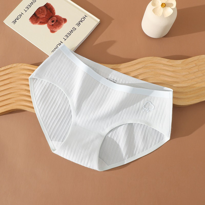 Algodón puro entrepierna antibacteriana de las mujeres transpirable Mediados de cintura triángulo de la muchacha japonesa pantalones cortos cabeza de algodón ropa interior sin costuras para las niñas