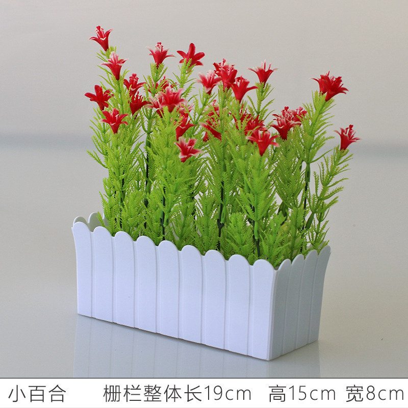 Flor artificial jardín de flores de plástico traje de valla de flores artificiales decoración de la ventana interior y exterior decoración floral decoración de la Mesa maceta flor