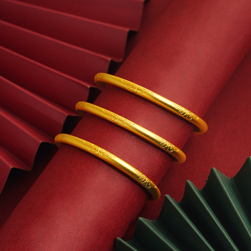 Retro estilo nacional Xiangyun corazón Sutra pulsera hombres y mujeres pulsera de aleación de cobre joyería de moda Nacional Atmosférica productos de oro de imitación suministro directo de fábrica