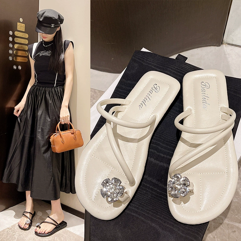 36-43 размера женские туфли большого размера сандалии тапочки летом новый внешний вид с плоским дном