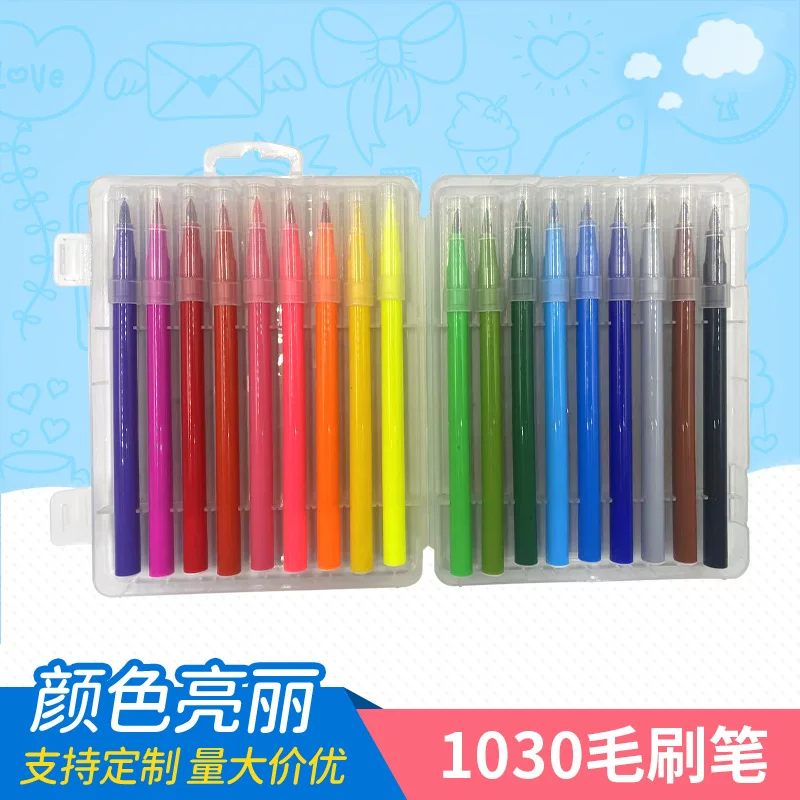 Soft writing brush water based, watercolour, crayons, set, gradient, scheduler
