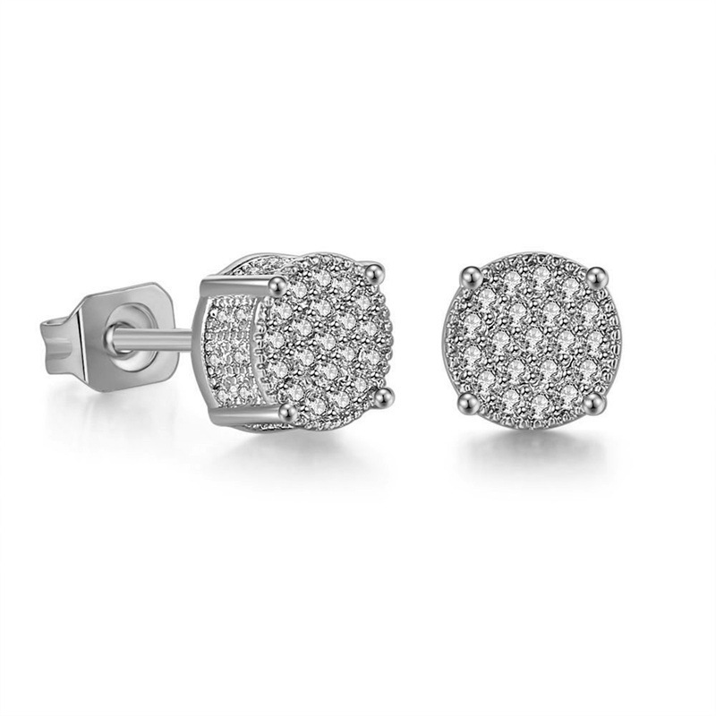 Orecchini A Cerchio Uomo Micro-inlaid Zircone Hip Hop Gioielli_voghion.com