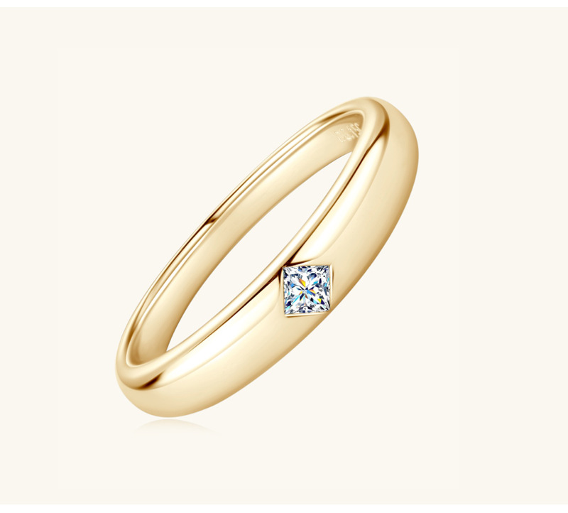25g Weight Moissanite Inlay Material Rings Classification 1 Piece Quantity Daily Occasion 925 Sterling Silver Material Geometric Pattern Women's, Couple Gender GRA, Plating, Inlay Design INS Style, Simple Style Style Moissanite 925 Sterling Silver Rings Geometric Rings 5