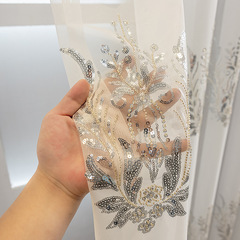 トルコの手作り刺繍窓の糸のチップのビーズのリビングルームのヨーロッパ式のレリーフのリビングルームの寝室のベランダのカーテン