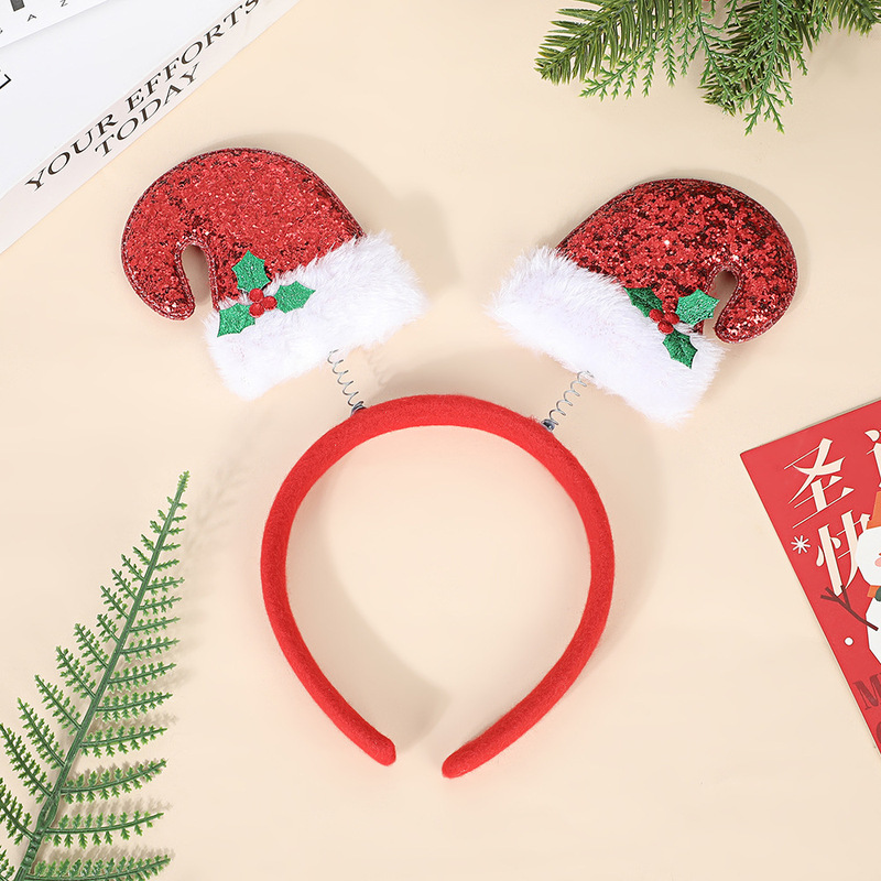クロスボーダークリスマス帽子ヘッドバンドパフォーマンスアクセサリークリスマスパーティードレスアップ用品ヘッドバンド子供のギフト卸売|undefined